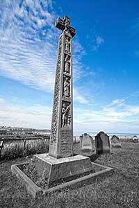 Celtic cross in St Mary's Church Whitby