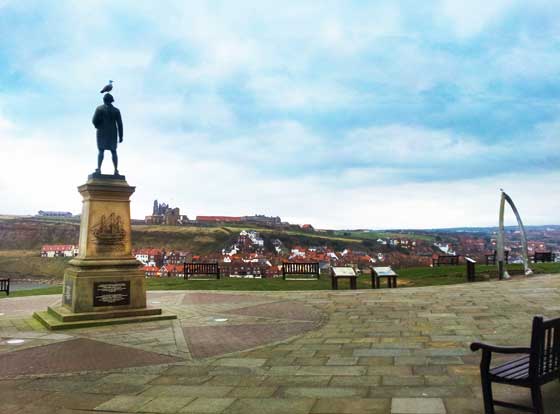 The view from Captain Cooks statuette in Whitby